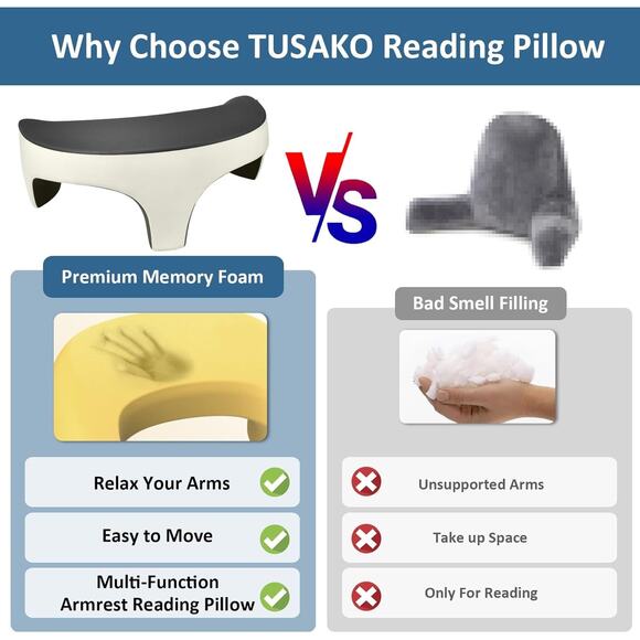 🔥Lap Desk Reading Gaming Pillow with Memory Foam Comfort Bed Rest Pillow BNWT🔥 - Picture 6 of 7